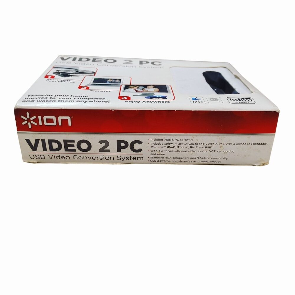 Video 2 PC USB Video Conversion System Cables Software Mac PC Compatible YouTube - Picture 10 of 12